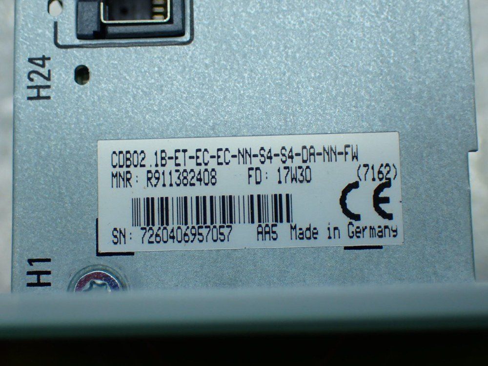 Rexroth Servo Drive Control Unit. Cdb02.1b-et-ec-ec-nn-s4-s4-da-nn-fw - R911382408