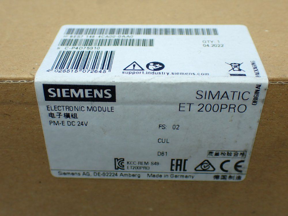 Siemens Simatic Et 200pro Power Module - 6es7 148-4ca00-0aa0