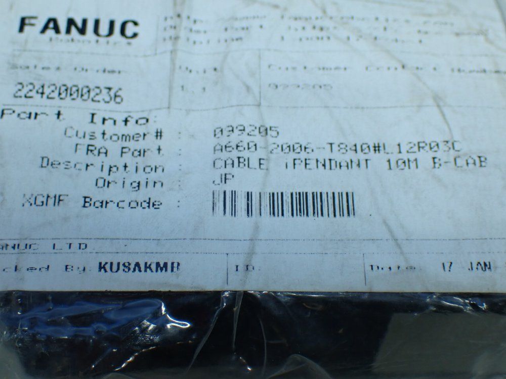 Fanuc A660-2006-t840 I-pendant Cable - A660-2006-t840