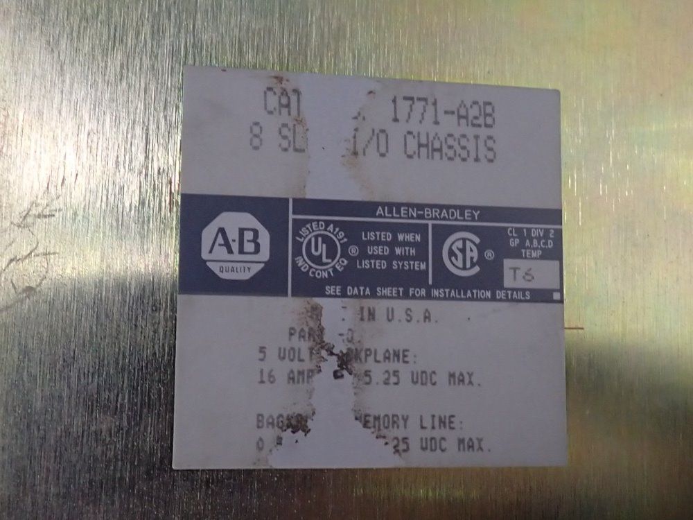 Allen Bradley Programmable Controller - 1771-a2b