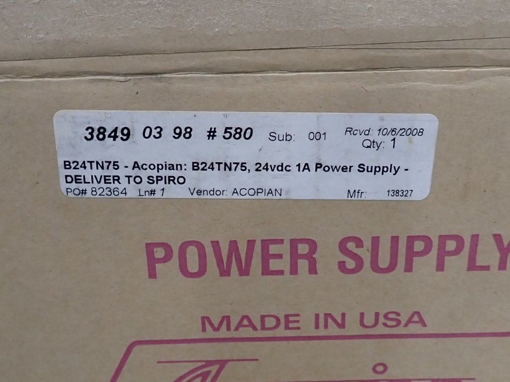Acopian Power Supply - B24tn75