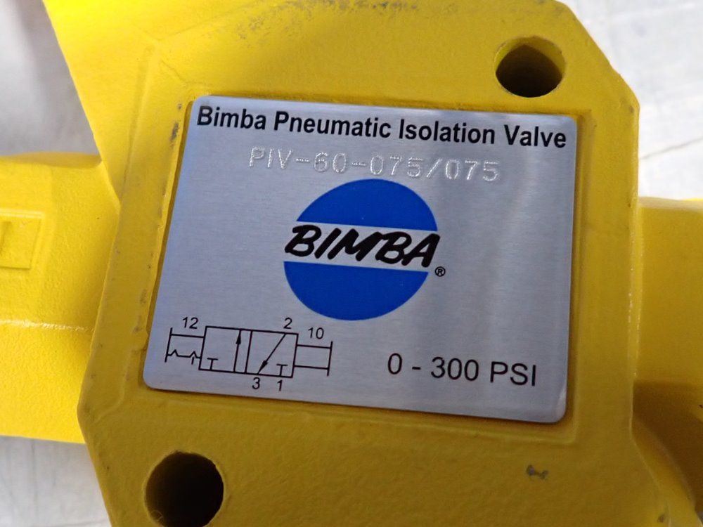 Bimba Pneumatic Isolation Valve - Piv-60-075/075