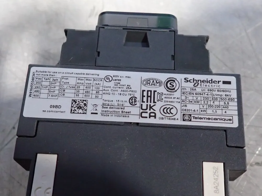 Schneider Contactor - Lc1d09bd