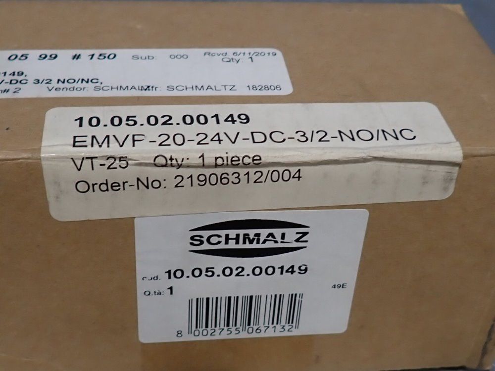 Schmalz Solenoid Valve - 10.05.02.00149