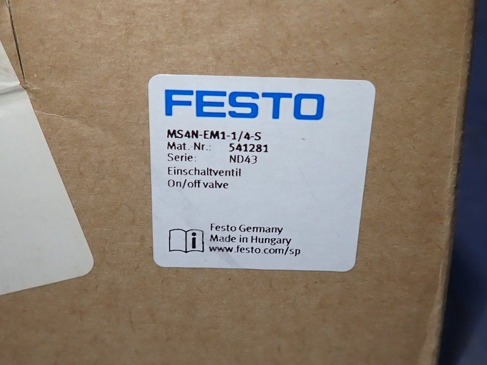 Festo Lockout Valve - Ms4n-em1-1/4-s