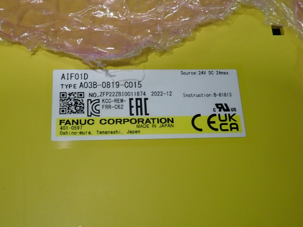 Fanuc I/o Modules / Manuals - A03b-0819-c015