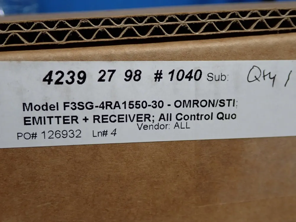 Omron Safety Light Curtain - F3sg-4ra1550-30