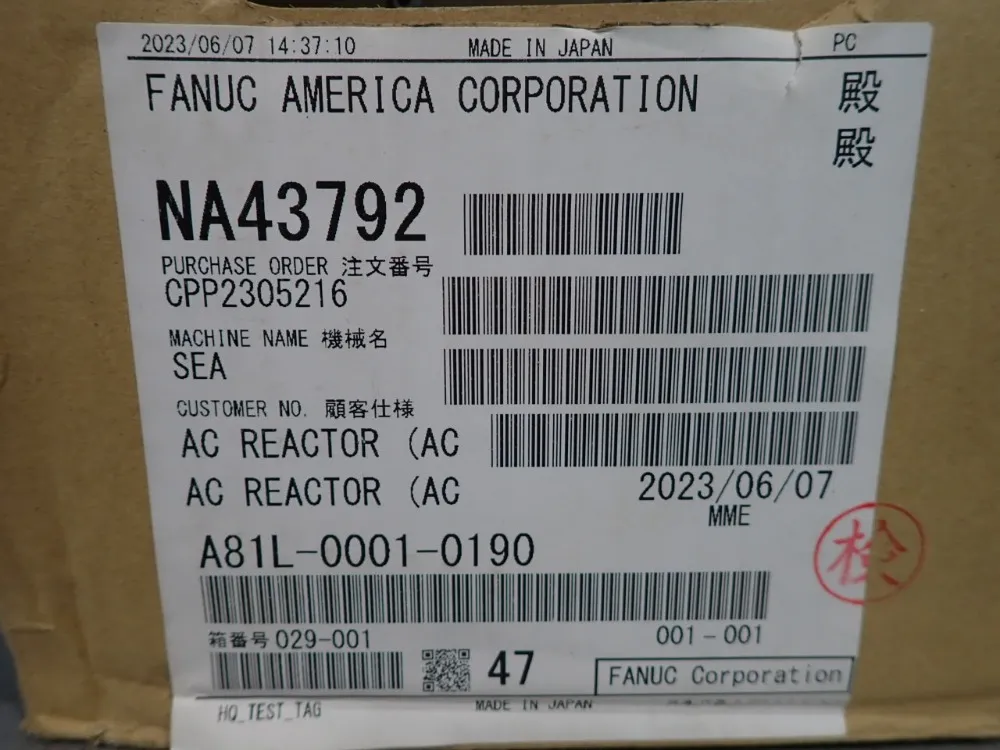 Fanuc Reactor - A81l-0001-0190