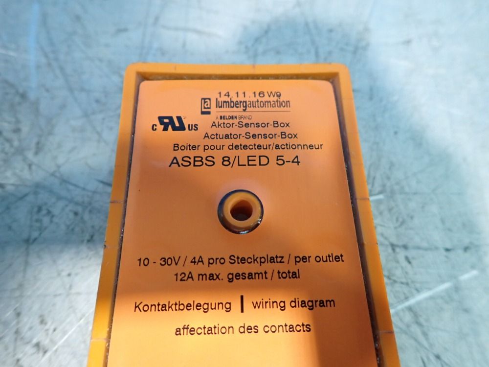 Lumberg Automation Actuator Sensor Box - Asbs 8/led 5-4