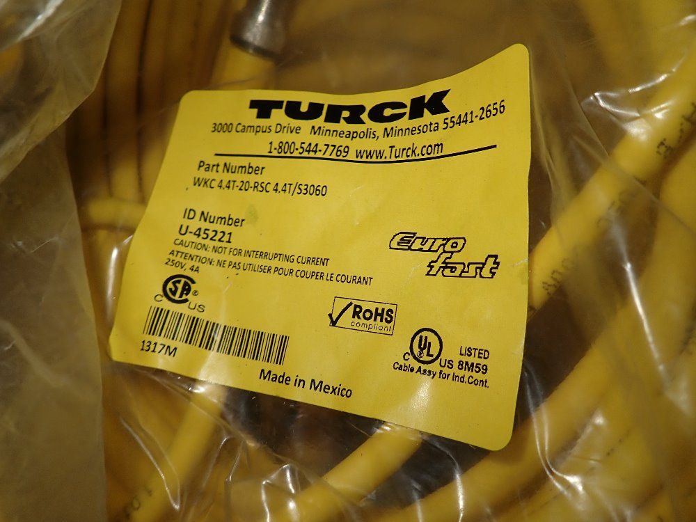 Harting / Turck Lot Of 9 Cables