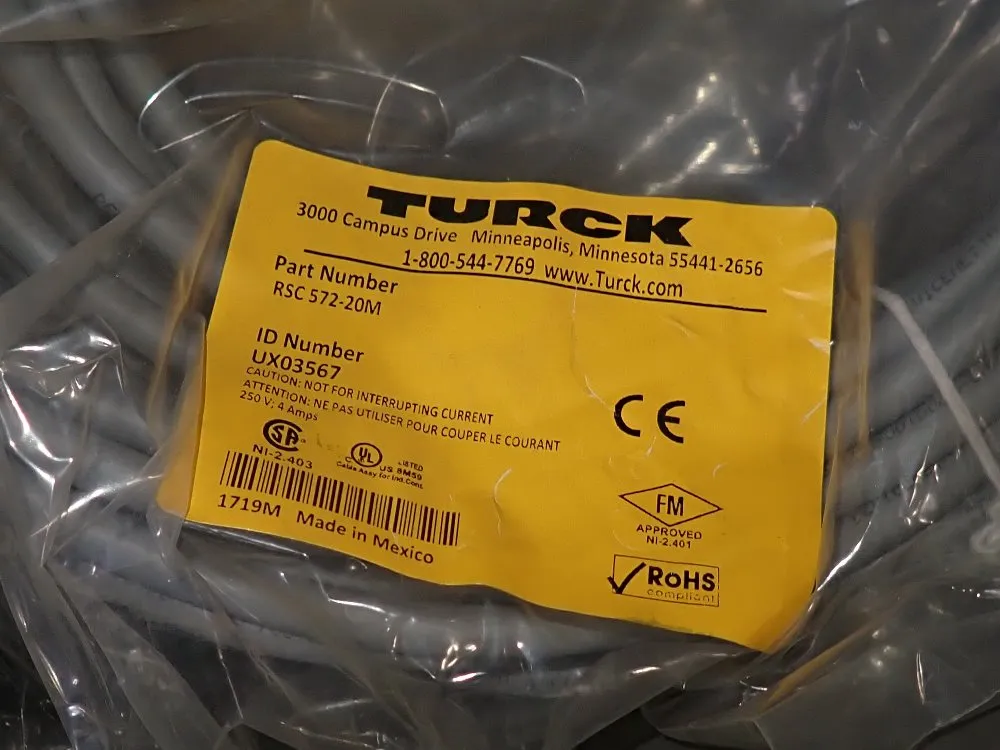 Turck Lot Of 4 Cables - Rsc572-20m