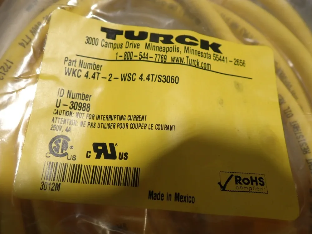Turck Connection Cable - W/lc-4.4t-2-wsc-4.4t/s3060