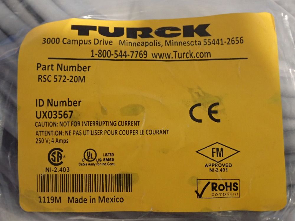 Turck Connection Cable - Rsc-572-20m
