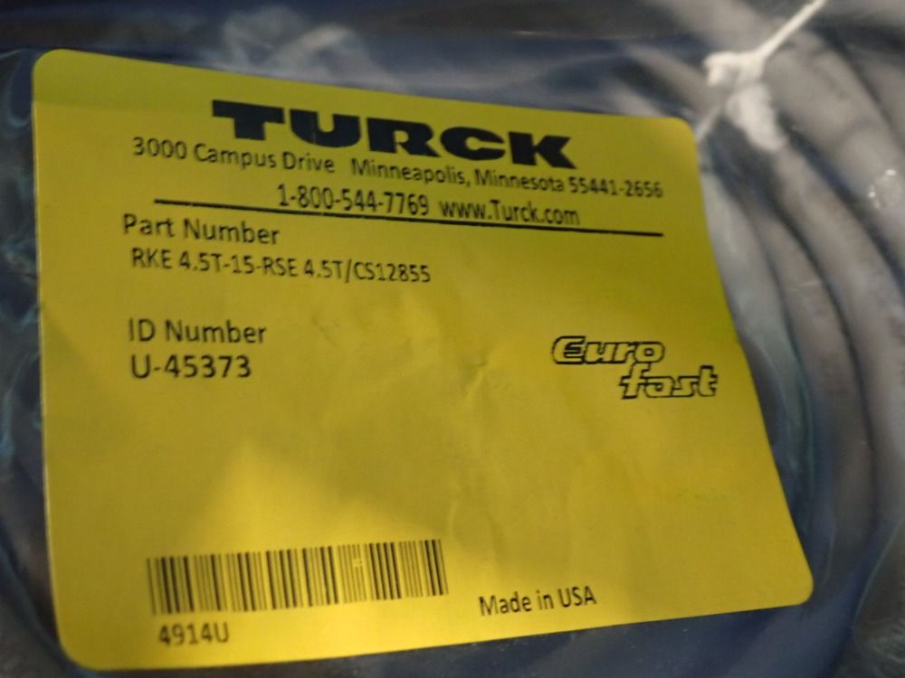 Turck Double-ended Cordset - Rke-4.5t-15-rse-4.5t/cs12855