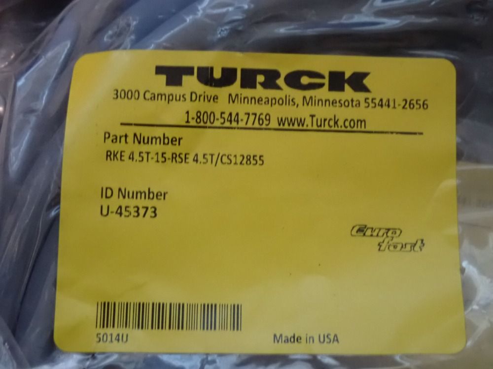 Turck Double-ended Cordset - Rke-4.5t-15-rse-4.5t/cs12855
