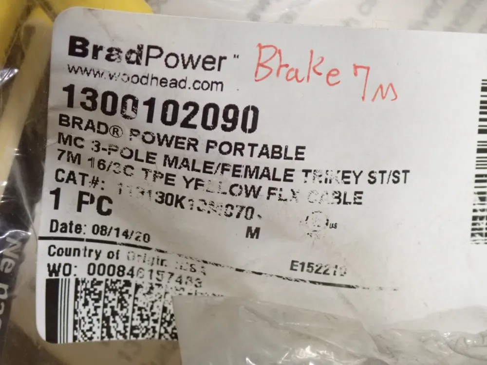 Fanuc, Turck, Brad Power Connection Cables