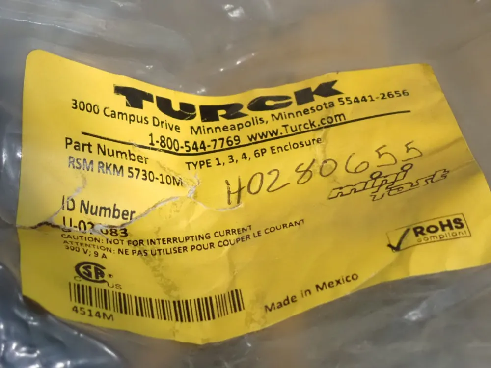 Fanuc, Turck, Brad Power Connection Cables