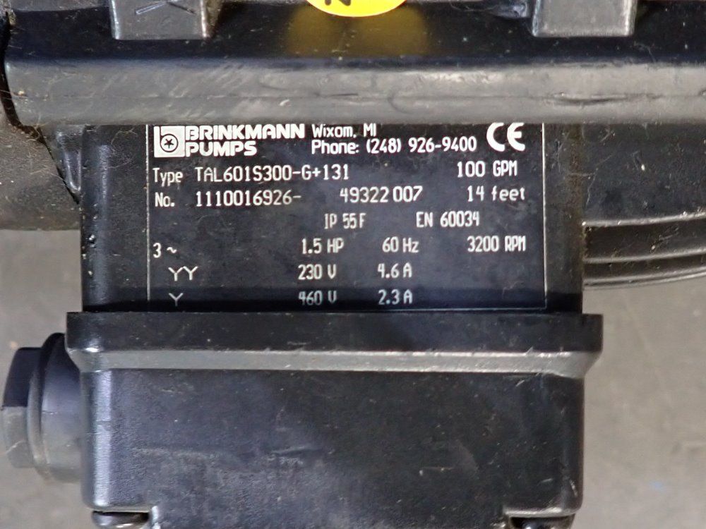 Brinkmann Pumps 1.5 Hp Pump - Tal601s300-g+131
