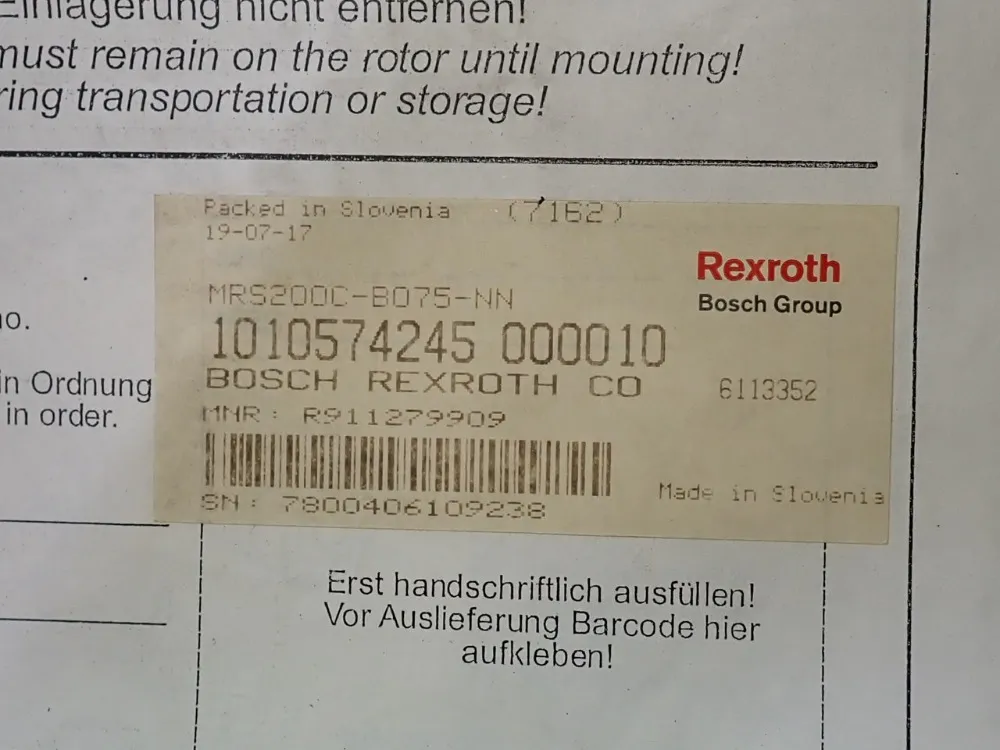 Indramat Spindle Motor Rotor - Mrs200c-b075-nn