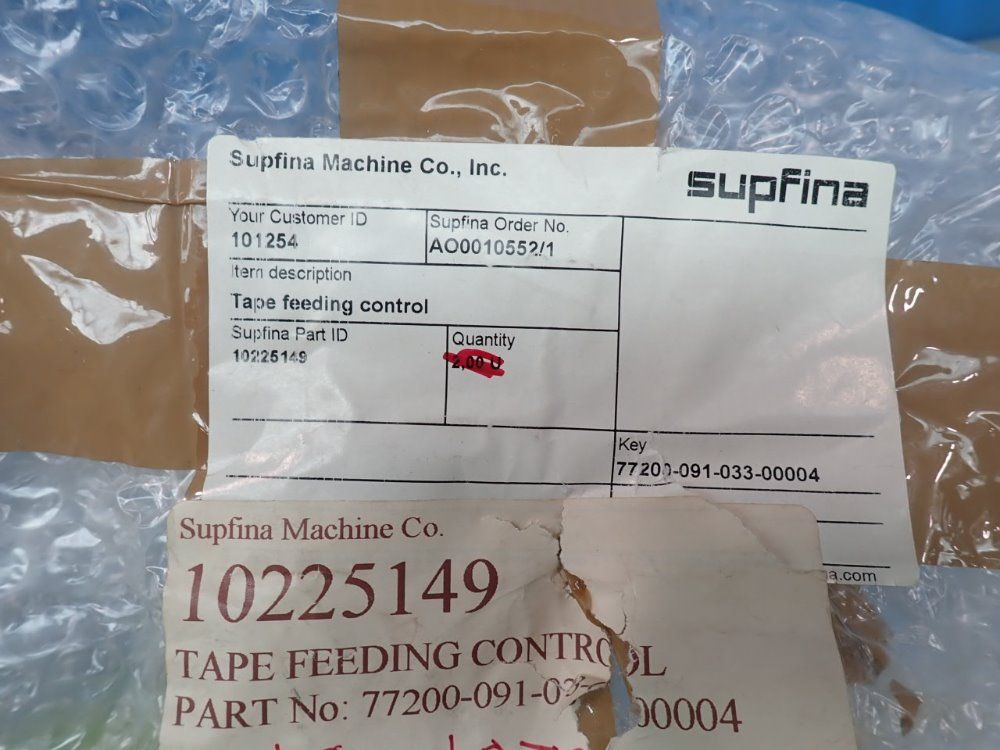 Supfina Machine Co Tape Feeding Control - 77200-091-033-00004
