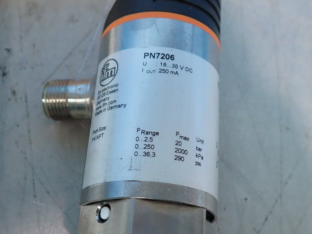 Ifm Pressure Sensor - Pn7206
