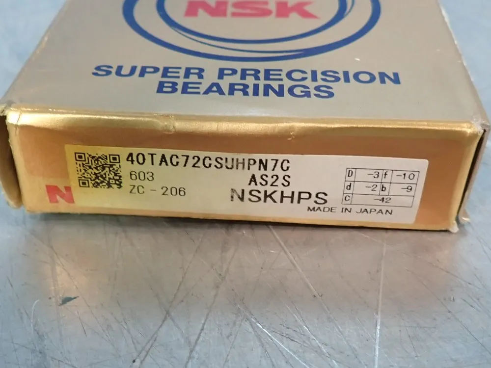 Nsk 2 1/2" Lot Of 4 Super Precision Bearings - 40tac72csuhpn7c