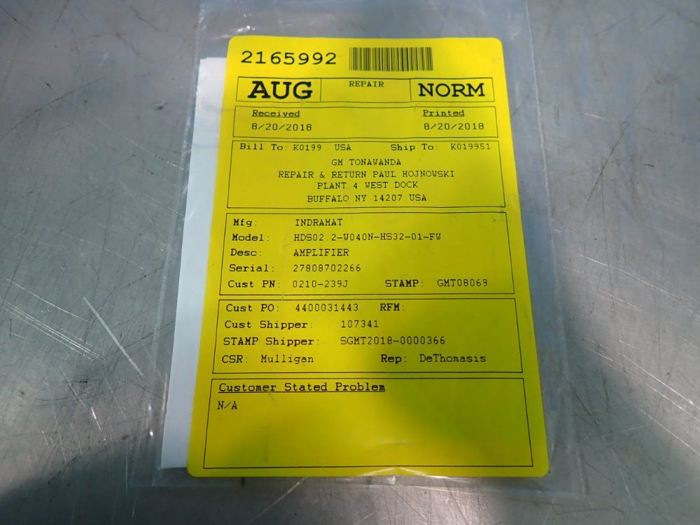 Indramat Amplifier - Hds02.2-w040n-hs32-01-fw