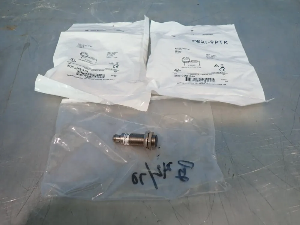 Allen Bradley Lot Of 3 Inductive Proximity Sensor - 872c-d5ne18-d4