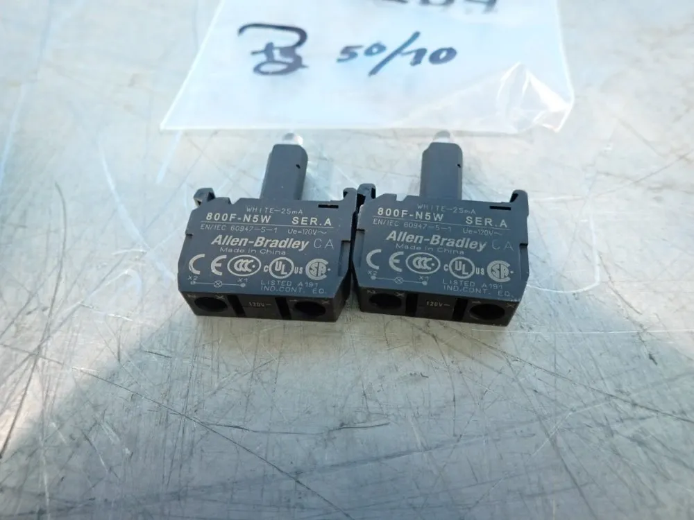 Allen Bradley Lot Of 2 Lamp Modules - 800f-n5w