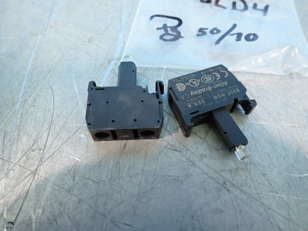 Allen Bradley Lot Of 2 Lamp Modules - 800f-n5w