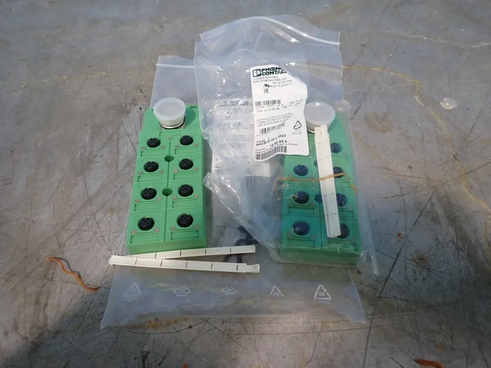Phoenix Contact Lot Of 2 Distributor Boxes - Sacb-8/16-l-m23