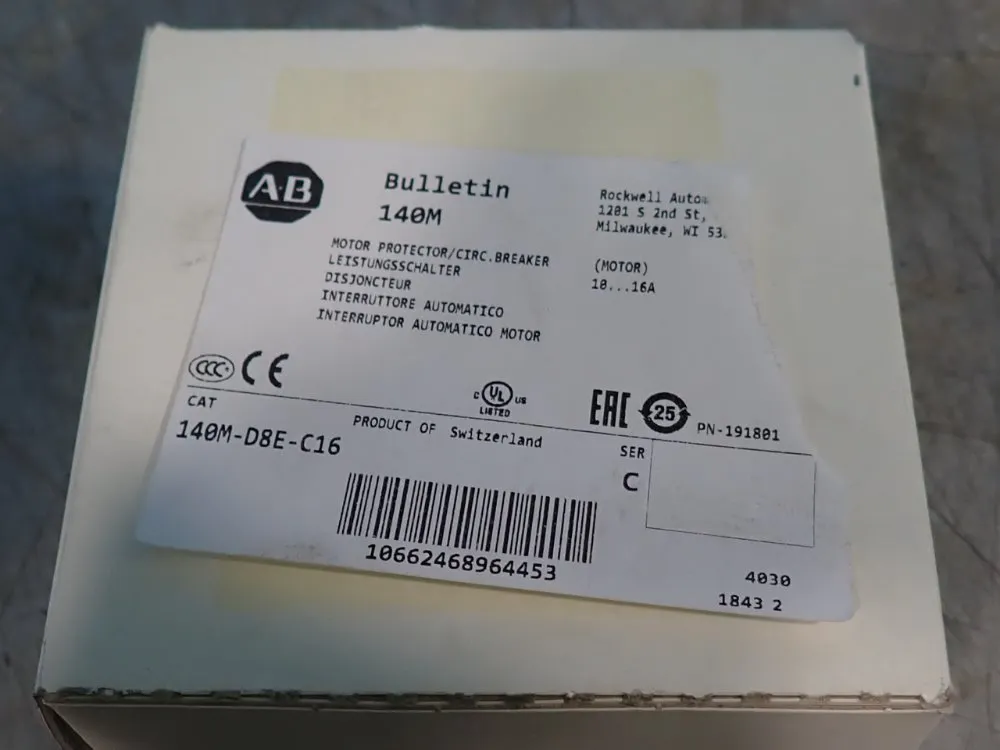 Allen Bradley Circuit Breaker - 140m-d8e-c16