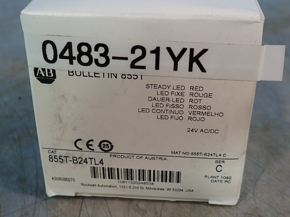 Allen Bradley Signal Led Light - 855t-b24tl4