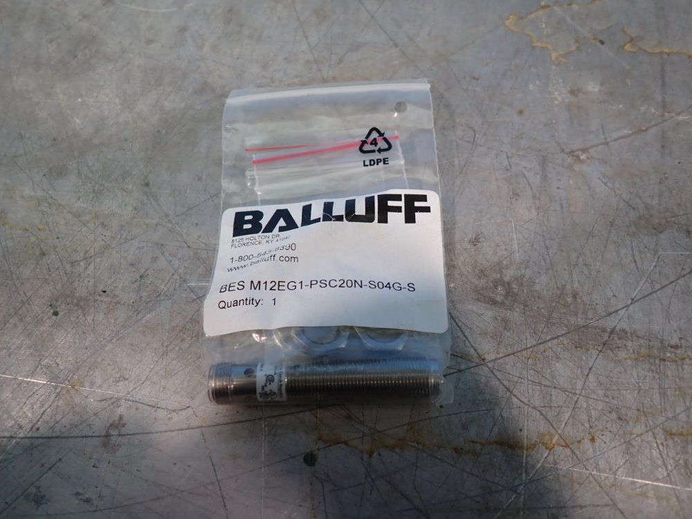 Balluff Lot Of 4 Inductive Sensors - Besm12eg1-psc20n-s04g-s