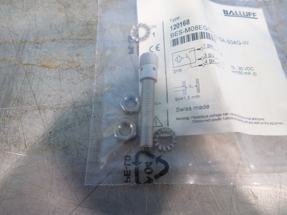 Balluff Lot Of 3 Inductive Sensors - Bes-m08eg1-psc15a-s04g-w