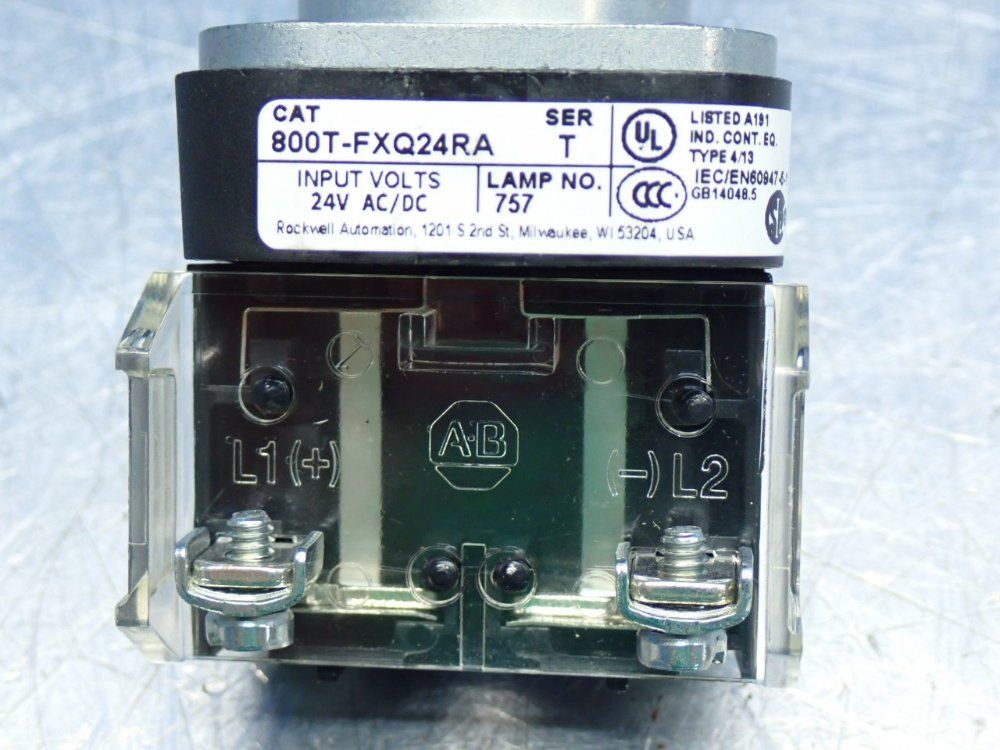 Allen Bradley Mushroom Head Push Button - 800t-fxq24ra