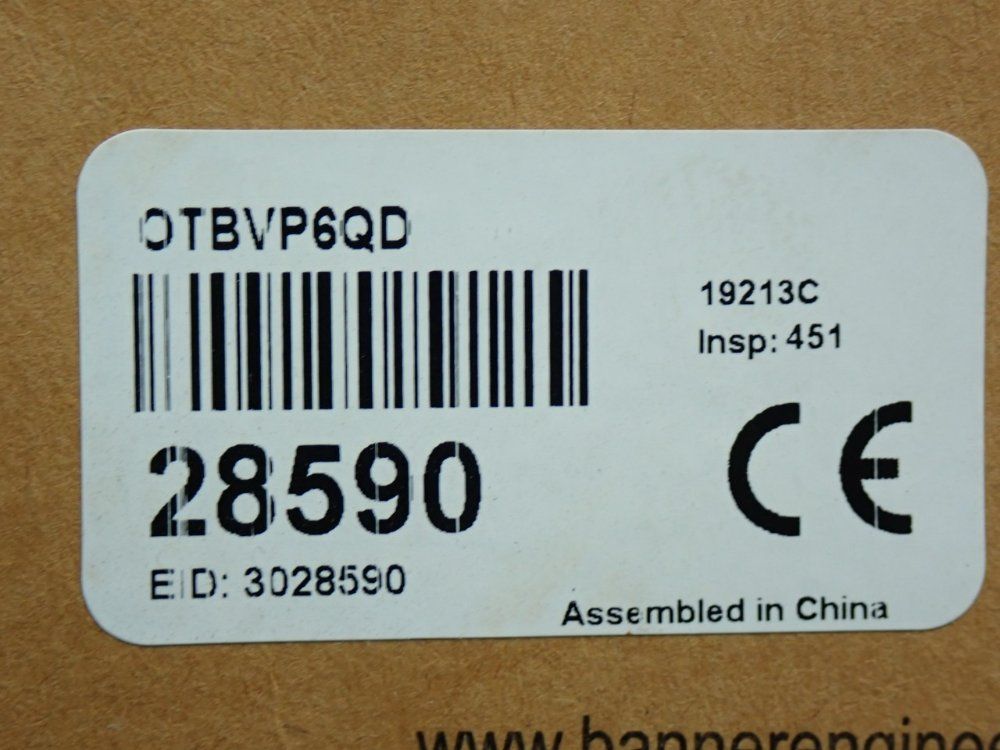 Banner Otb-series Optical Safety Sensor Momentary Touch Button - Otbvp6qd