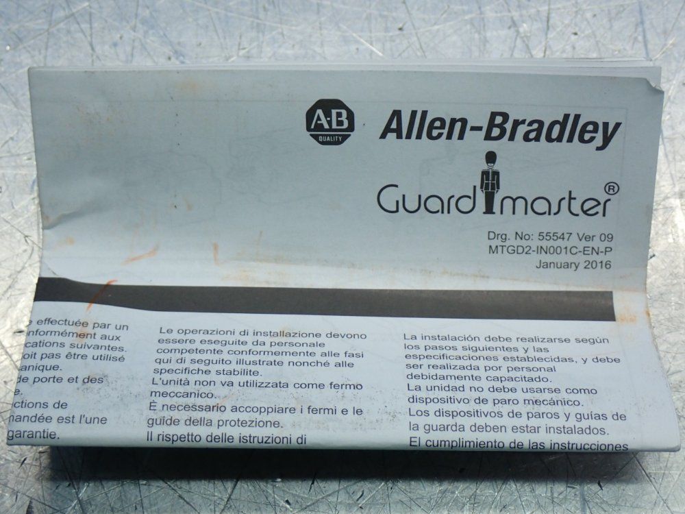 Allen Bradley Guardmaster Tongue Interlock Switch - 440k-mt55026