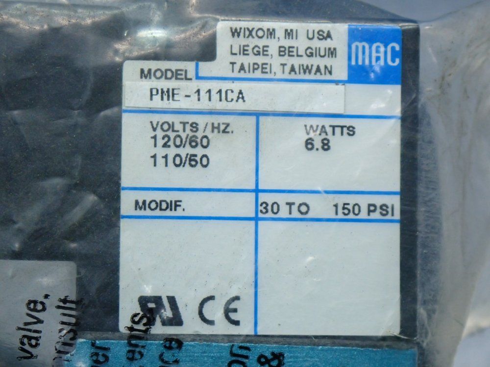 Mac Solenoid Valve - Pme-111ca