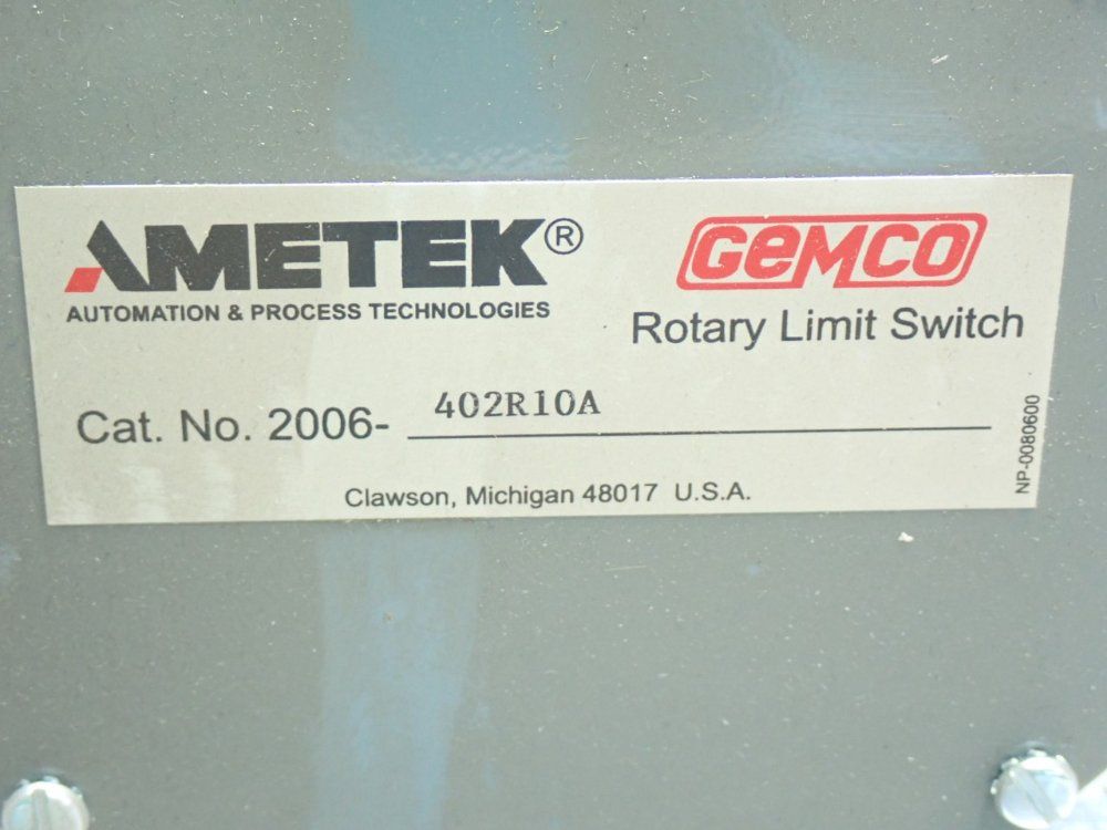 Ametek Rotary Limit Switch - 2006402r10a