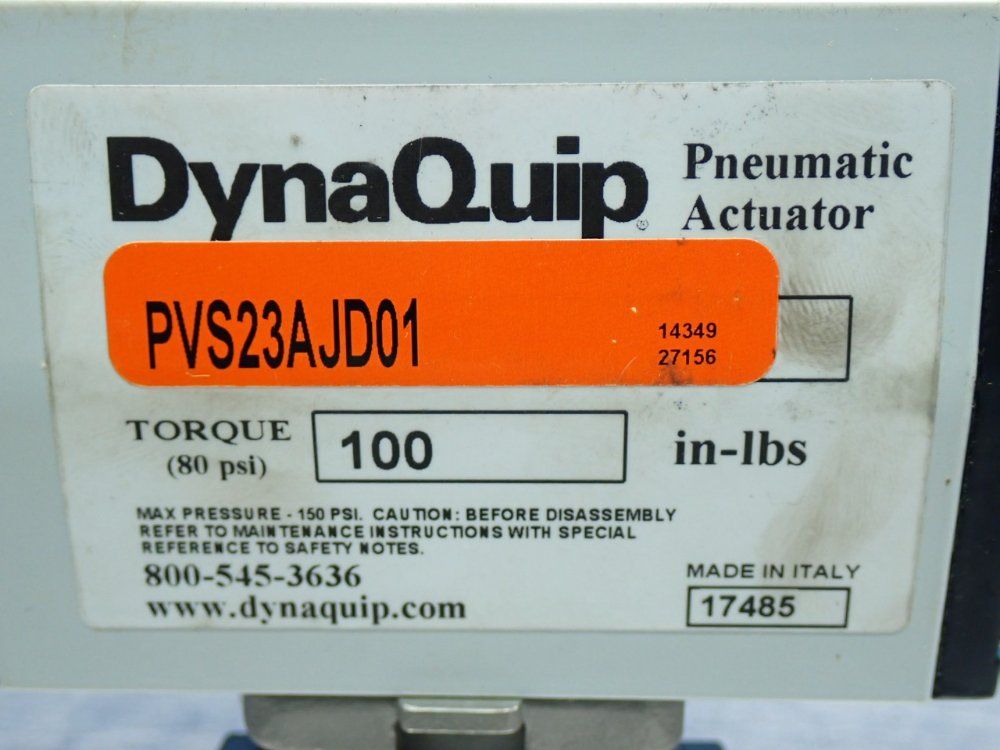 Dynaquip Controls Ball Valve Unit - Pvs23ajd01