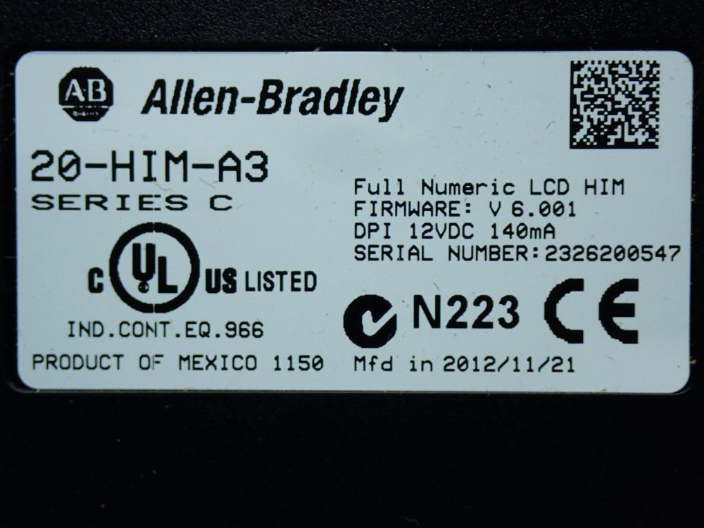 Allen Bradley Powerflex Numeric Lcd Keypad Operator Interface - 20-him-a3