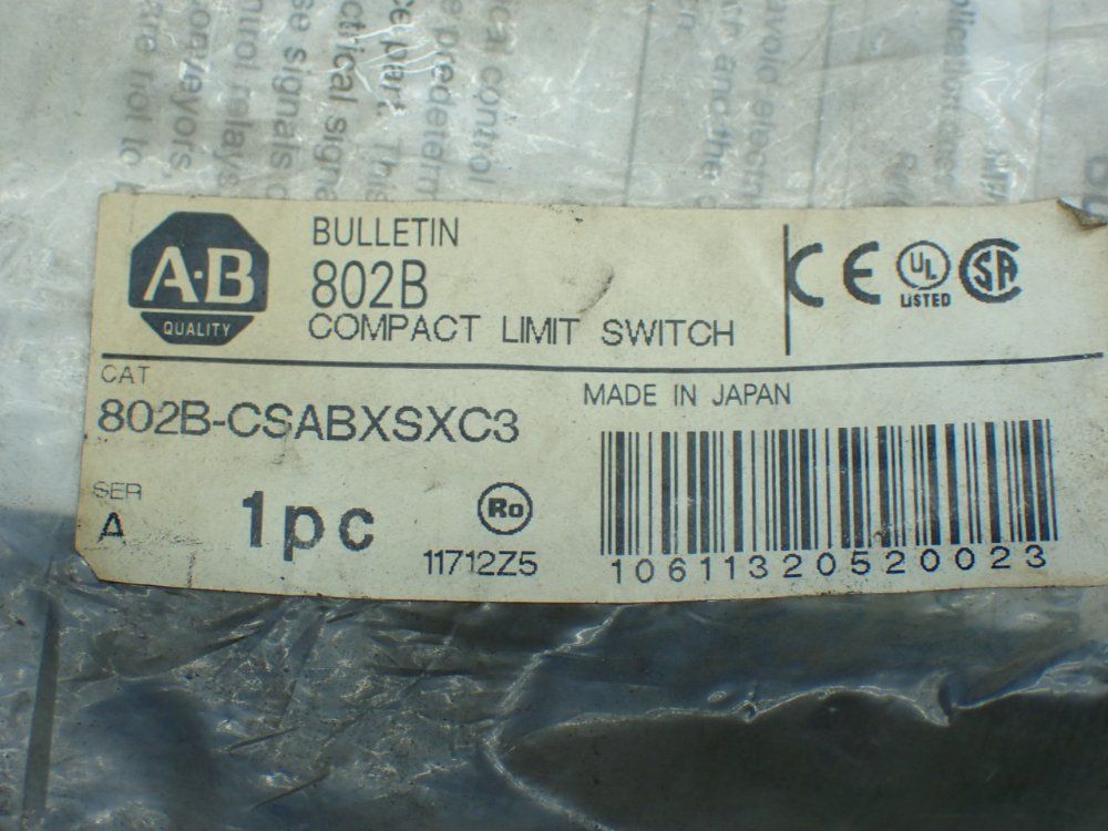 Allen-bradley Compact Limit Switch - 802b-csabxsxc3