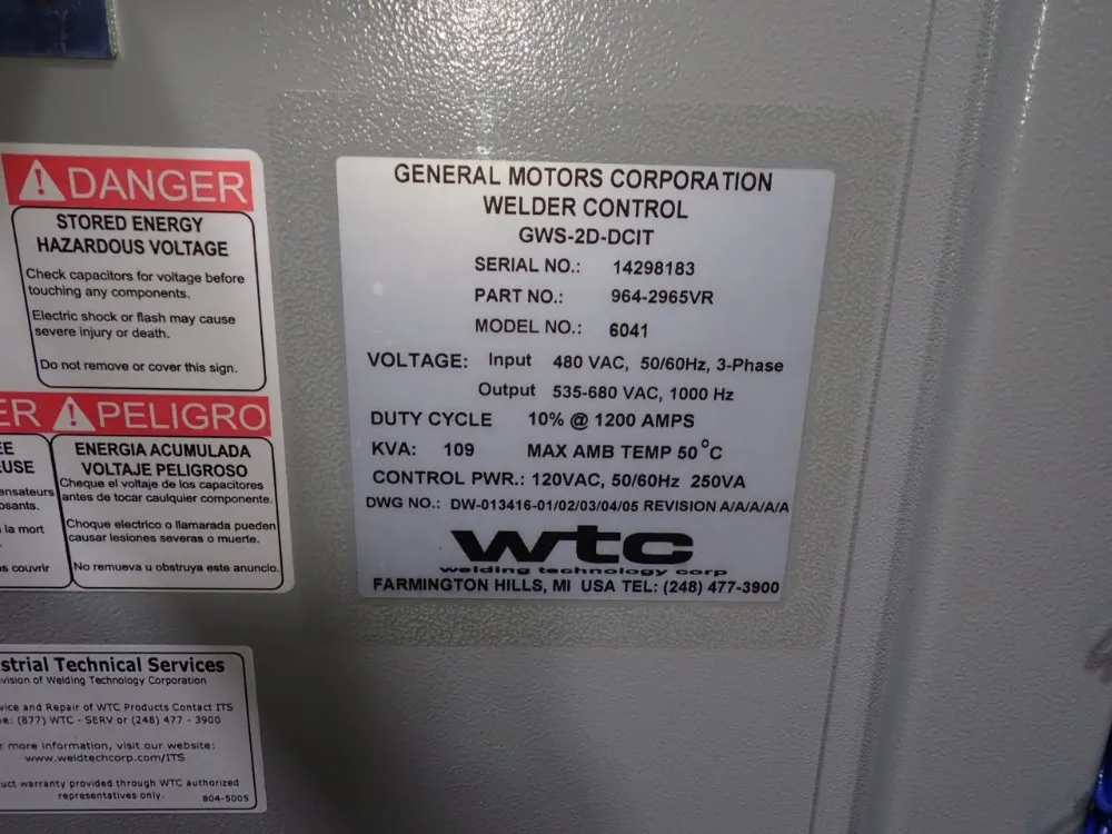 Welding Technology Corp Weld Control - 6041