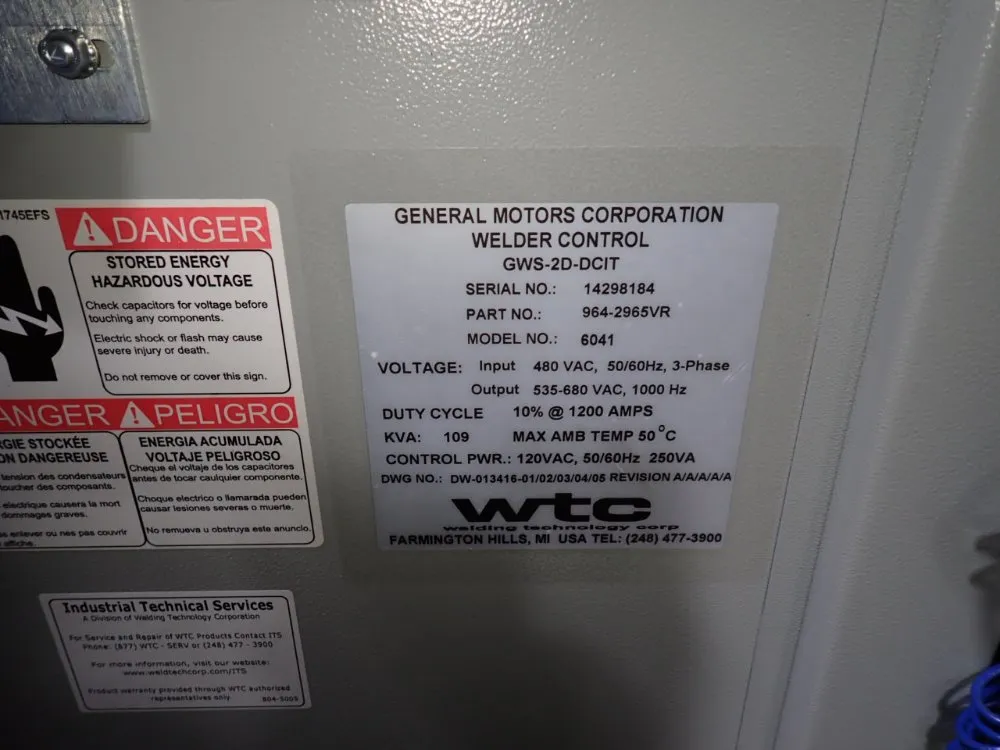 Welding Technology Corp Weld Control - 6041