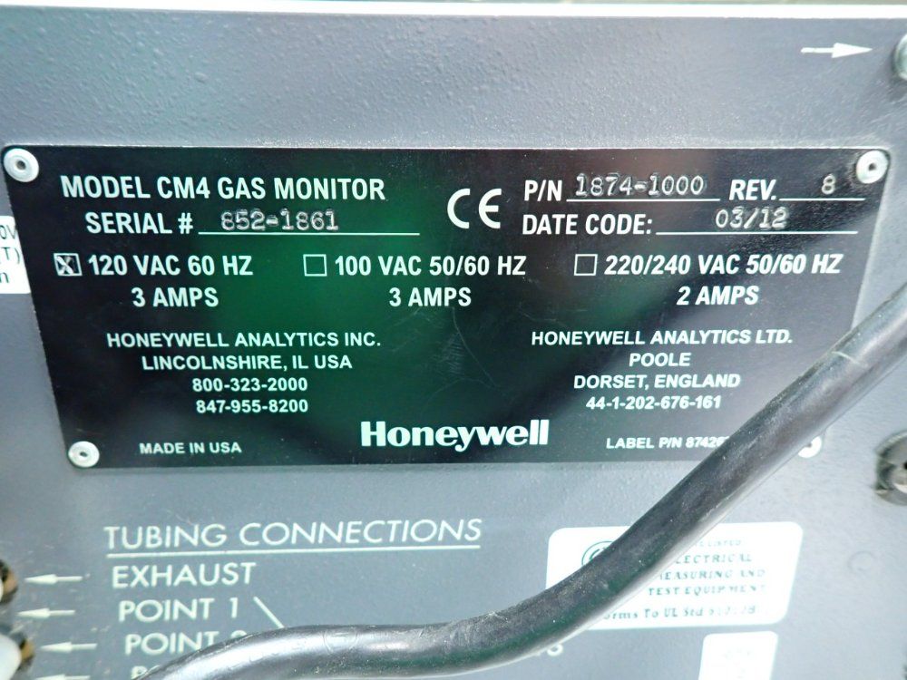 Honeywell Analytics Cm4 Toxic Gas Monitor Unit - 1874-1000