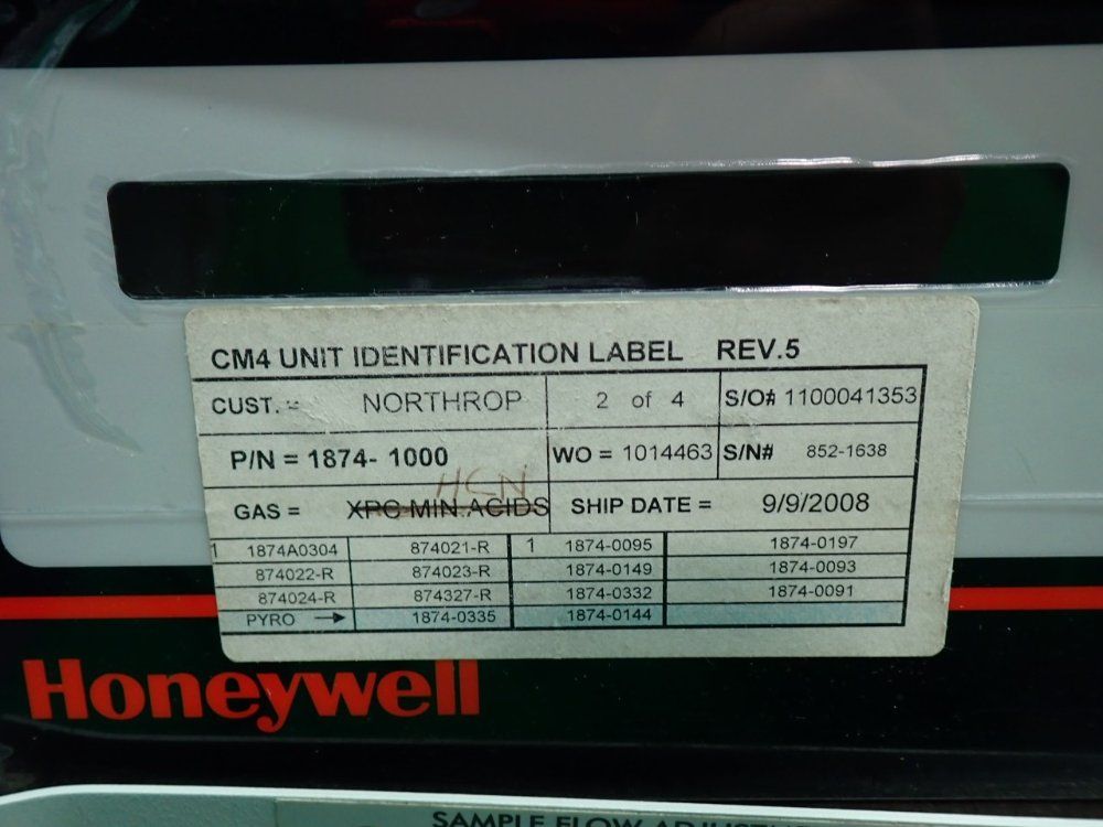 Honeywell Analytics Cm4 Toxic Gas Monitor Unit - 1874-1000