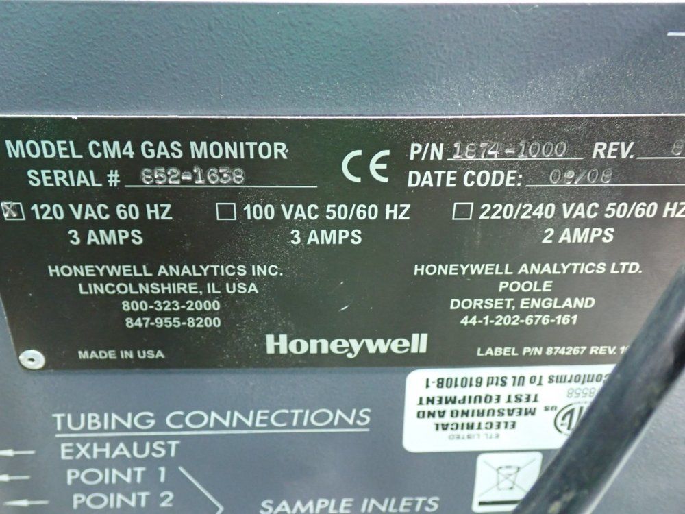 Honeywell Analytics Cm4 Toxic Gas Monitor Unit - 1874-1000