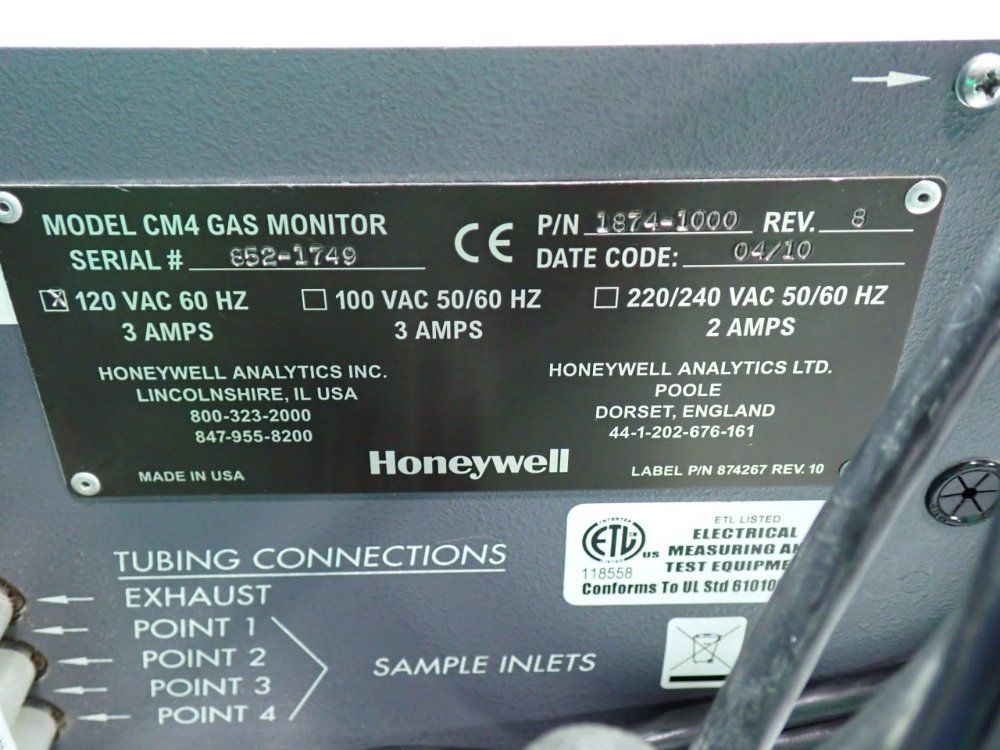 Honeywell Analytics Cm4 Toxic Gas Monitor - 1874-1000