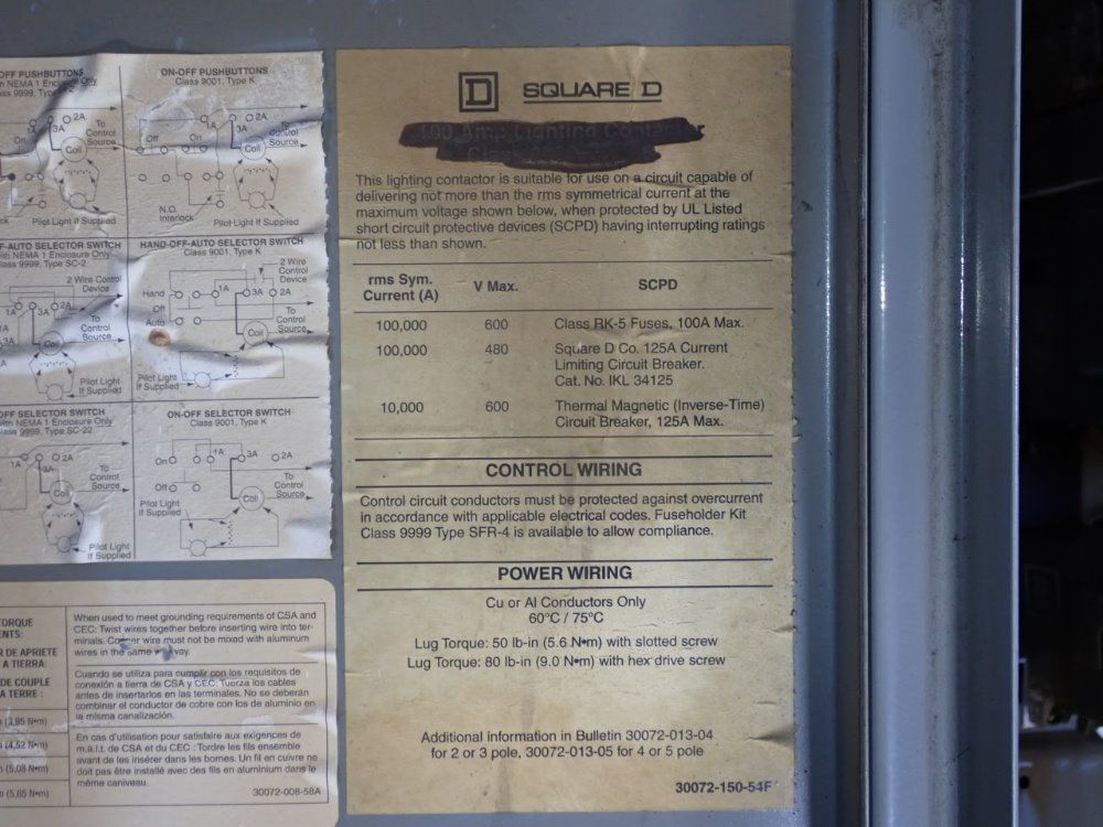 Square D 100 Amp Combination Starter